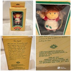 Vintage 1983 Cabbage Patch Kids Christmas ornament in box